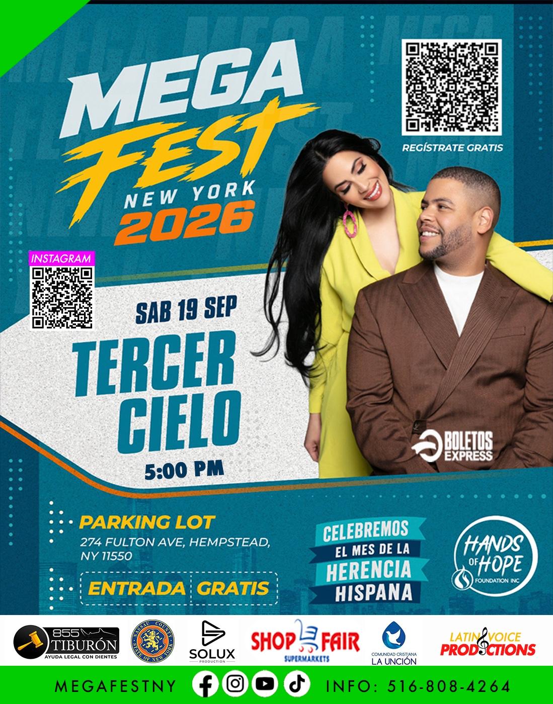 Mega Fest New York 2026 - Tercer Cielo